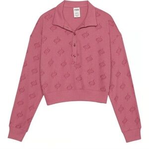 PINK Victoria's Secret Mauve/Rose Colored Henley Top